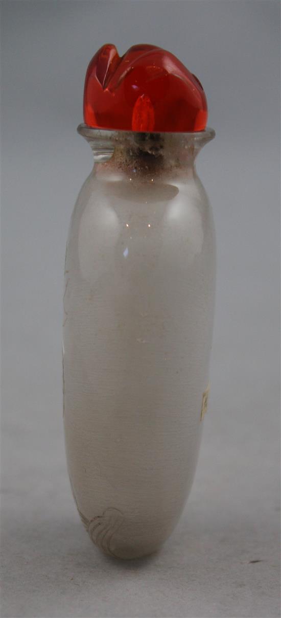 A Chinese rock crystal snuff bottle, 1850-1940, Richards no. 227